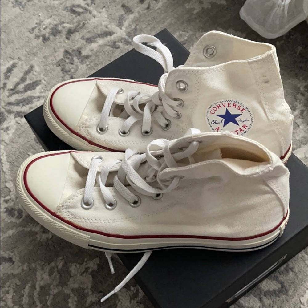 White Hightop Converse